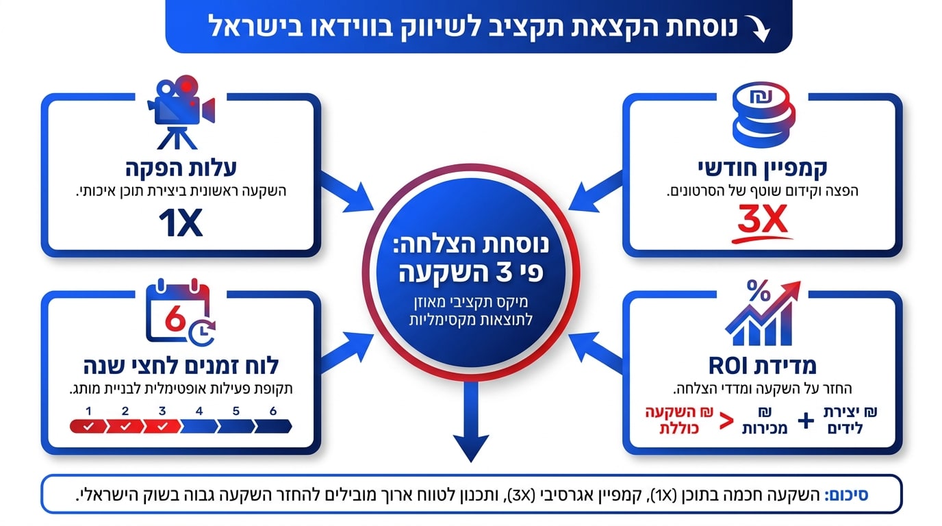 חלוקת תקציב בין הפקת סרטון לקמפיין ממומן