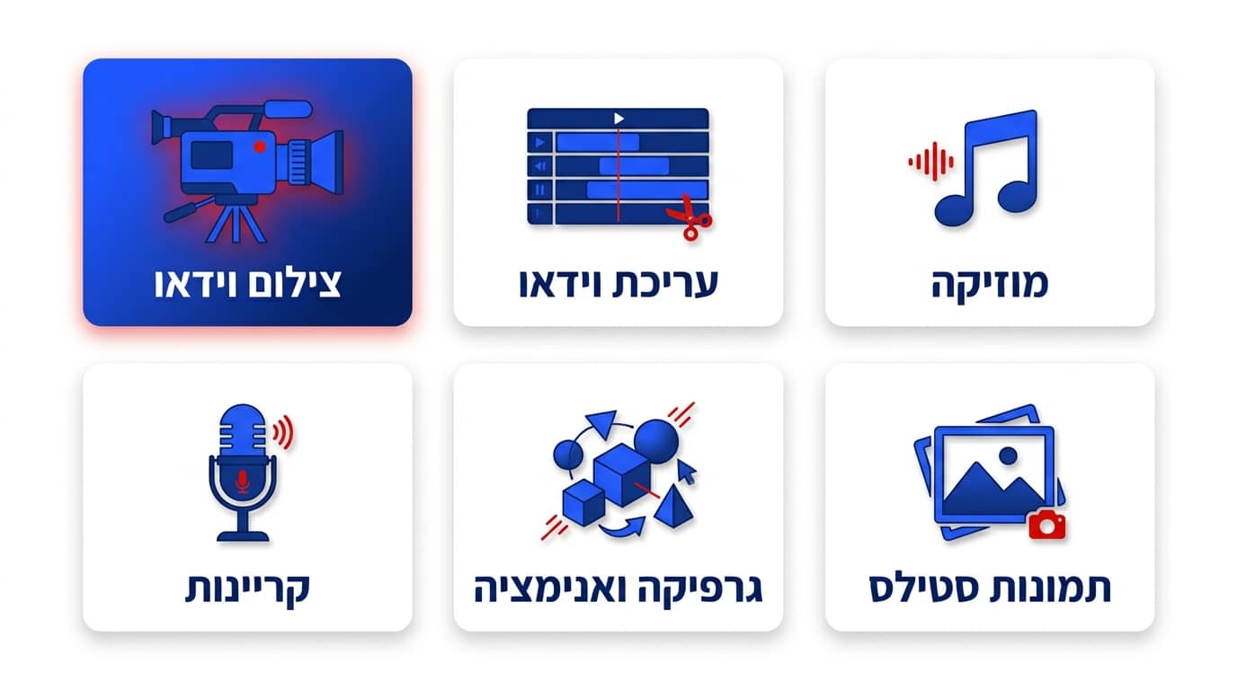 רכיבי סרטון תדמית ובעלי הזכויות בכל רכיב